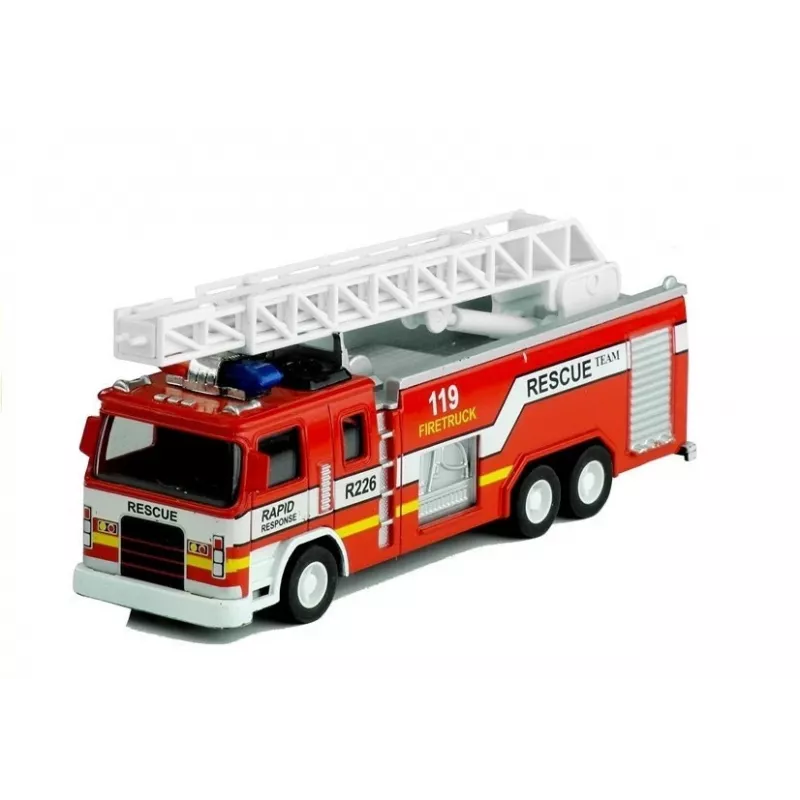 LEAN TOYS Feuerwehrfahrzeug mit Leiter 1:32