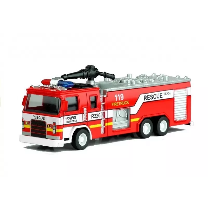 LEAN TOYS Feuerwehrfahrzeug mit Leiter 1:32