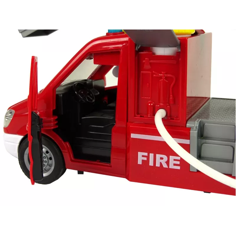 LEAN TOYS Feuerwehrauto Rot Wasser-Sounds Lichter