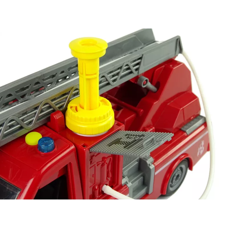 LEAN TOYS Feuerwehrauto Rot Wasser-Sounds Lichter