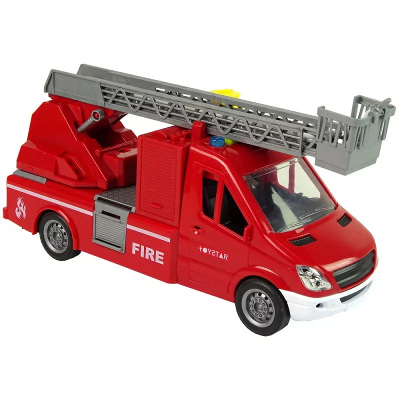 LEAN TOYS Feuerwehrauto Rot Wasser-Sounds Lichter
