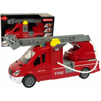 LEAN TOYS Feuerwehrauto Rot Wasser-Sounds Lichter