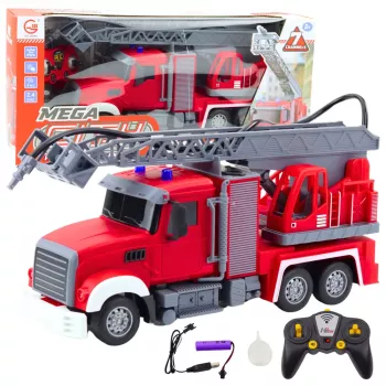 LEAN TOYS Feuerwehrfahrzeug mit Wasserwerfer 1:24 RC-Fahrzeug