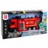LEAN TOYS Feuerwehrauto mit Wasserfunktion, Metallkabine, Lichtern, Geräuschen 1:12