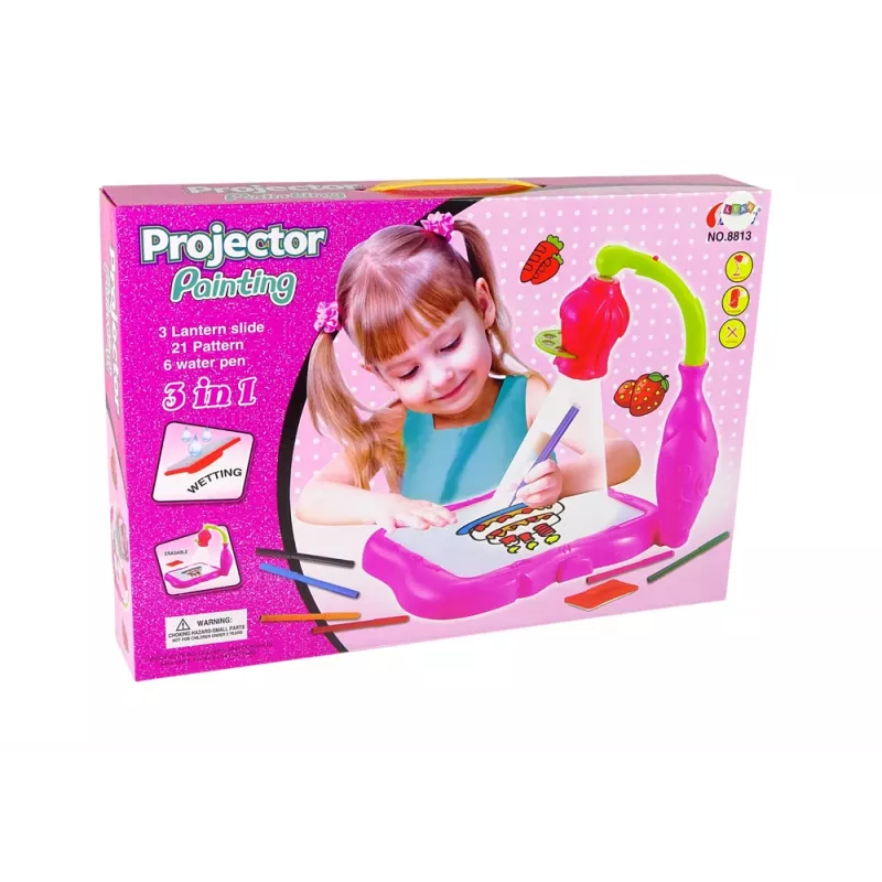 LEAN TOYS Blumenprojektor zum Zeichnen mit Zaubermarkern