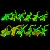 LEAN TOYS Fluoreszierende grüne Leucht-Eidechse Gummi-Figur 15cm