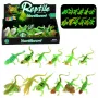 LEAN TOYS Fluoreszierende grüne Leucht-Eidechse Gummi-Figur 15cm