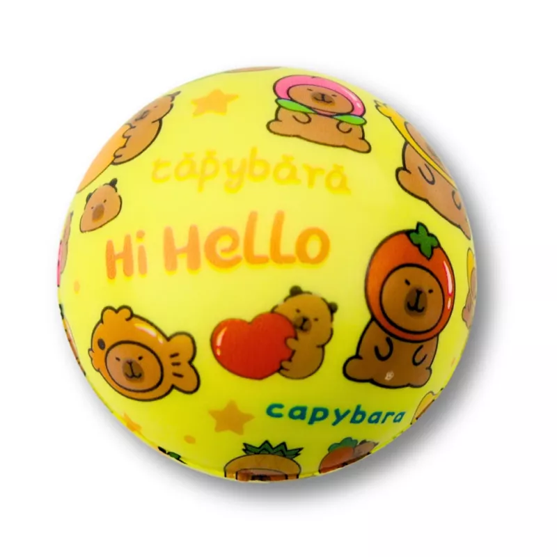 LEAN TOYS Schaumstoffball für Hüpfspaß Capybara 6,5 cm