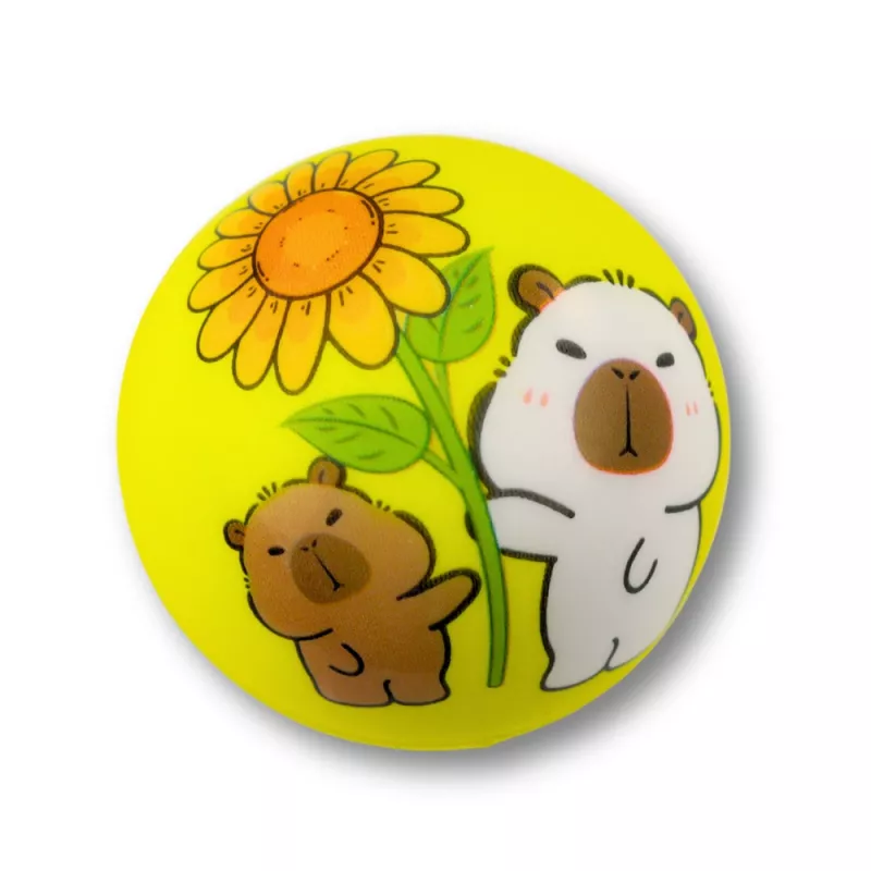 LEAN TOYS Schaumstoffball für Hüpfspaß Capybara 6,5 cm