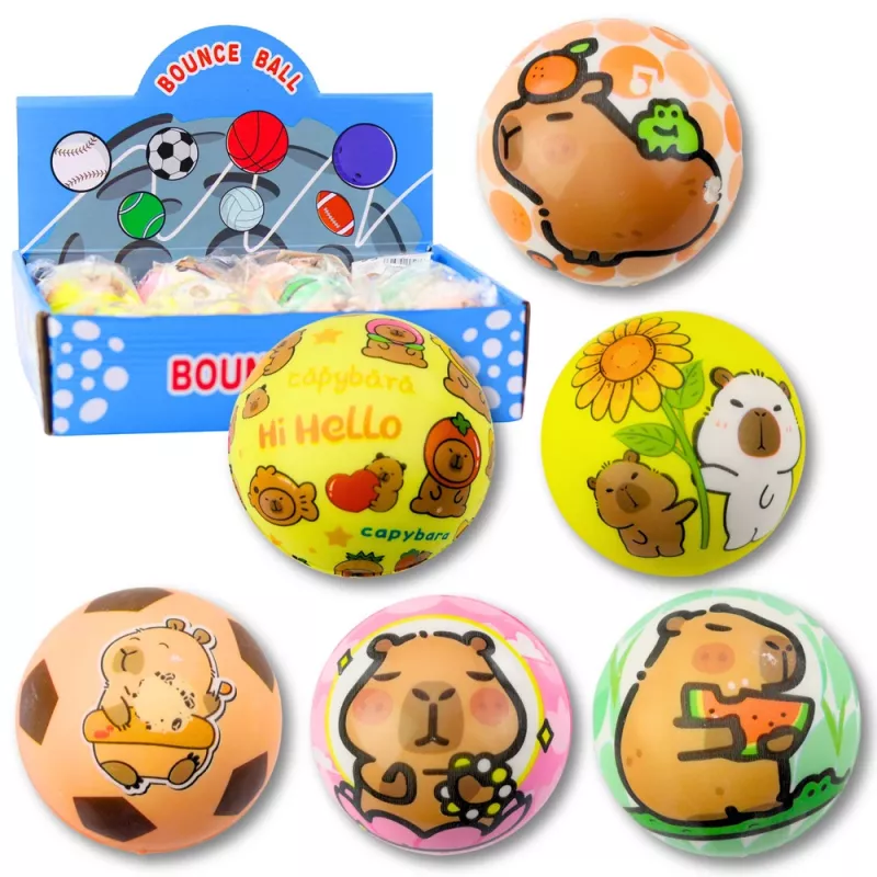 LEAN TOYS Schaumstoffball für Hüpfspaß Capybara 6,5 cm