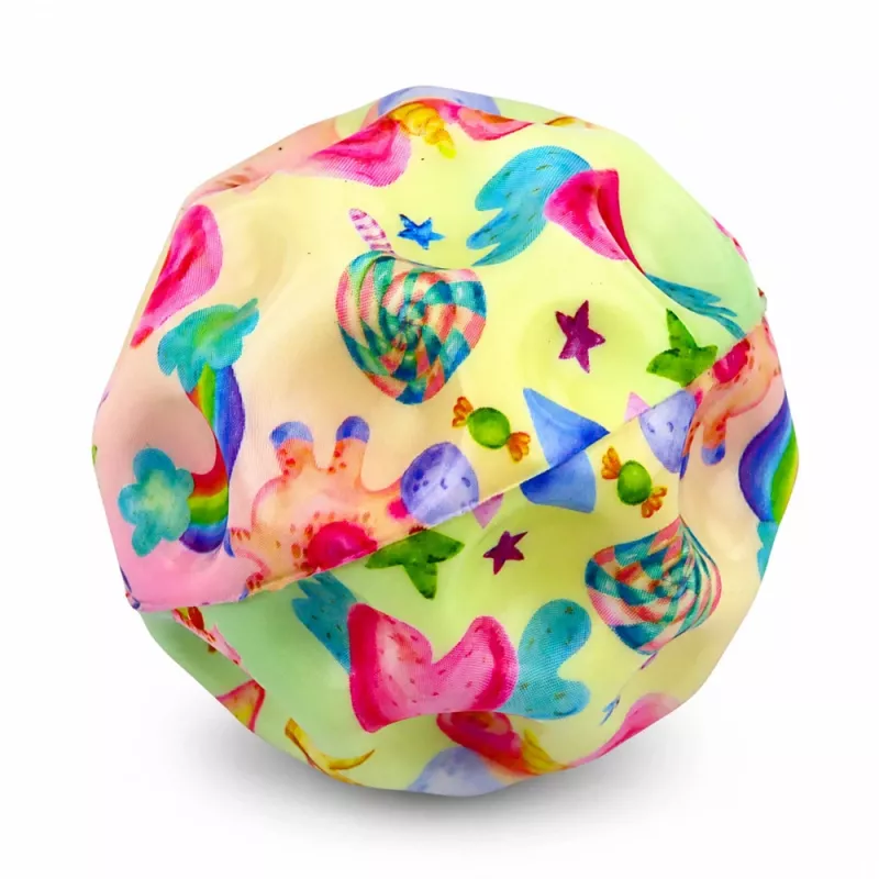 LEAN TOYS Schaumstoffball mit Noppen zum Hüpfen Anti-Stress Einhorn 7cm