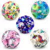 LEAN TOYS Schaumstoffball mit Noppen zum Hüpfen Anti-Stress Einhorn 7cm
