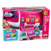 LEAN TOYS Faltbares 2-in-1-Puppenpassagierflugzeug Pink – Verwandlungsfähiges Puppenhaus-Spielset für 30-cm-Puppen