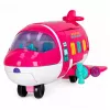 LEAN TOYS Faltbares 2-in-1-Puppenpassagierflugzeug Pink – Verwandlungsfähiges Puppenhaus-Spielset für 30-cm-Puppen