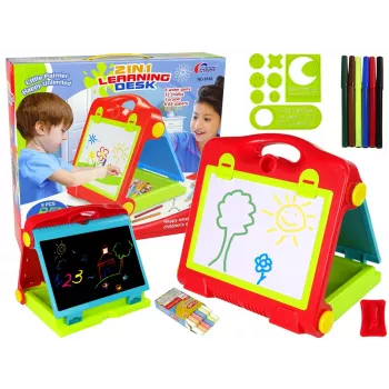 LEAN TOYS Foldable 2in1 Blackboard Suitcase - Chalk & Marker