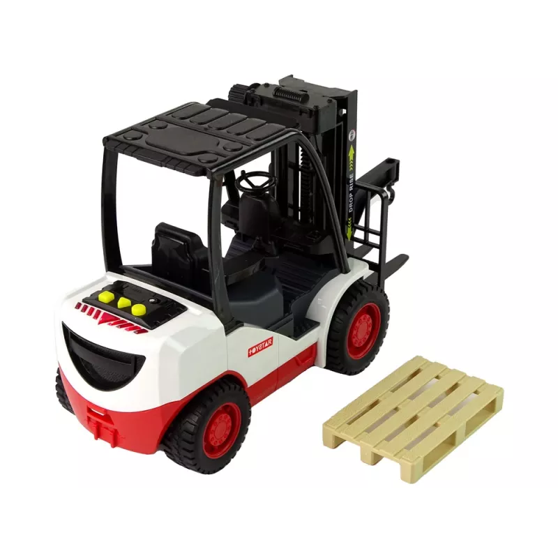 LEAN TOYS Gabelstapler mit beweglicher Gabel und Palette