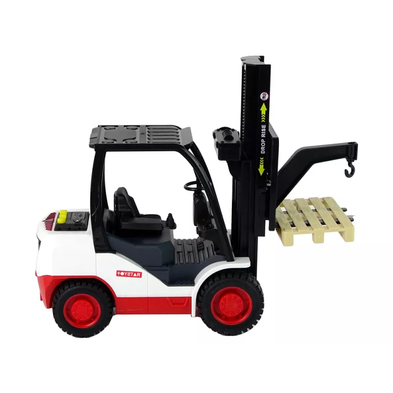 LEAN TOYS Gabelstapler mit beweglicher Gabel und Palette