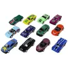LEAN TOYS Friction Drive Fahrzeug-Set 12 ELE Metall 1:64