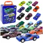 LEAN TOYS Friction Drive Fahrzeug-Set 12 ELE Metall 1:64