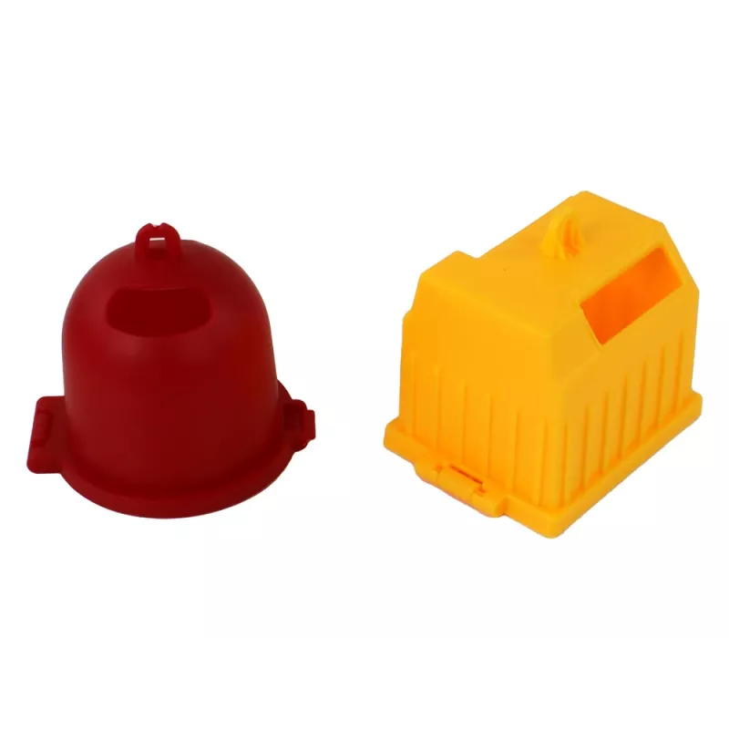 LEAN TOYS Müllwagen mit Kran Friktionsantrieb Orange 1:16