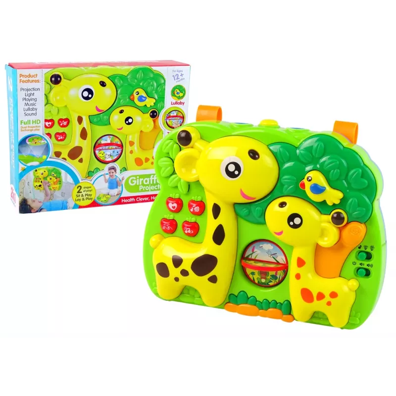 LEAN TOYS Giraffe 2in1 Projektor - Bett-Mobile für Babys