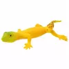 LEAN TOYS Goldener Gecko Gummi-Figur dehnbar realistisches Reptil 15,5 cm