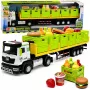 LEAN TOYS Grüner Lebensmitteltransport-LKW 1:40 Druckgussmodell