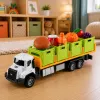 LEAN TOYS Grüner Lebensmitteltransport-LKW 1:55