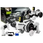 LEAN TOYS Gun Launcher Car 2 in 1 ferngesteuert Schaumstoffscheiben Weiß