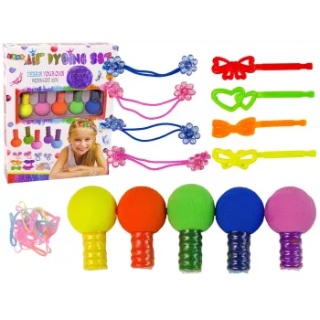 LEAN TOYS Haar-Malset für Kinder 5 Farben Radierer