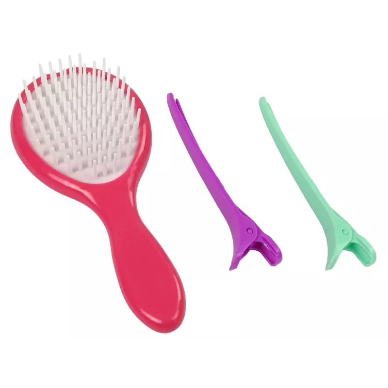 LEAN TOYS Haar-Färbeset mit Glätteisen und Strähnen, 6 Farben