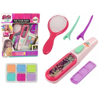 LEAN TOYS Haar-Färbeset mit Glätteisen und Strähnen, 6 Farben