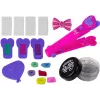 LEAN TOYS Haarstyling-Set Glätteisen mit farbigen Kreiden für Strähnen + Haaraccessoires