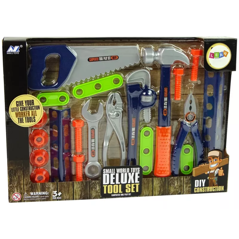 LEAN TOYS Handyman Set Werkzeuge Schraubendreher Hammer Säge