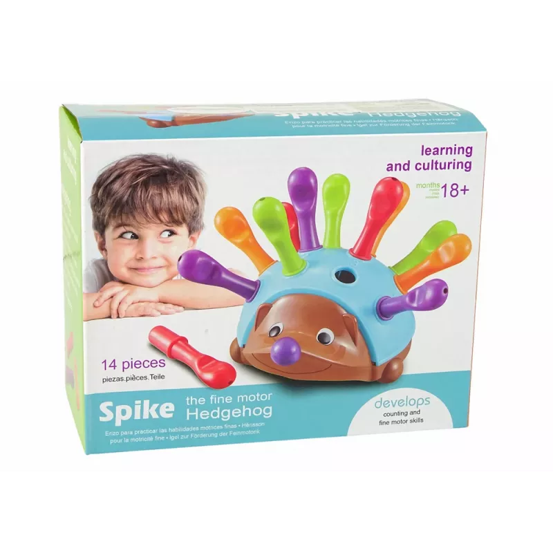 LEAN TOYS Igel-Puzzle Blau Bunte Stacheln