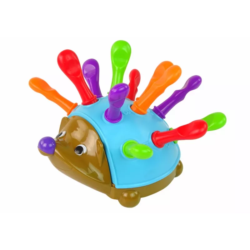 LEAN TOYS Igel-Puzzle Blau Bunte Stacheln