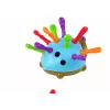 LEAN TOYS Igel-Puzzle Blau Bunte Stacheln