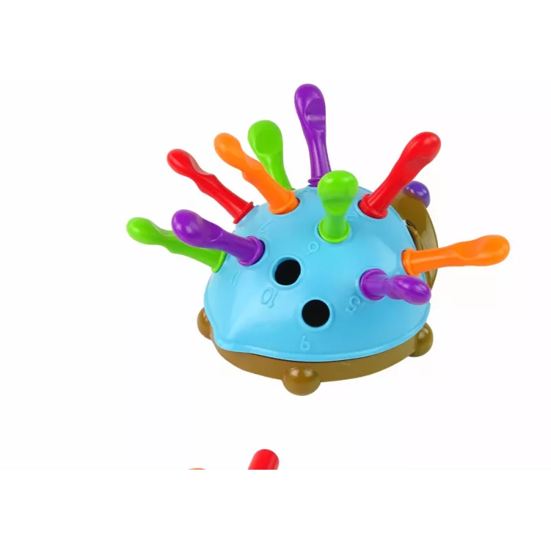 LEAN TOYS Igel-Puzzle Blau Bunte Stacheln