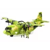 LEAN TOYS Riesiges Militärflugzeug 55cm mit Zubehör