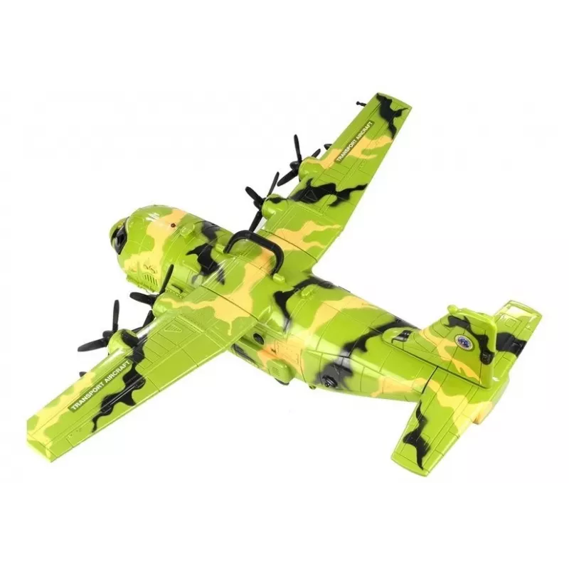 LEAN TOYS Riesiges Militärflugzeug 55cm mit Zubehör