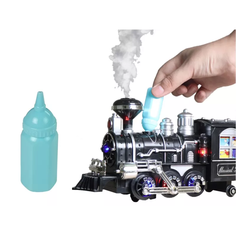 LEAN TOYS Huge Train mit Sound, Licht und Rauch 206,5 cm x 153,5 cm