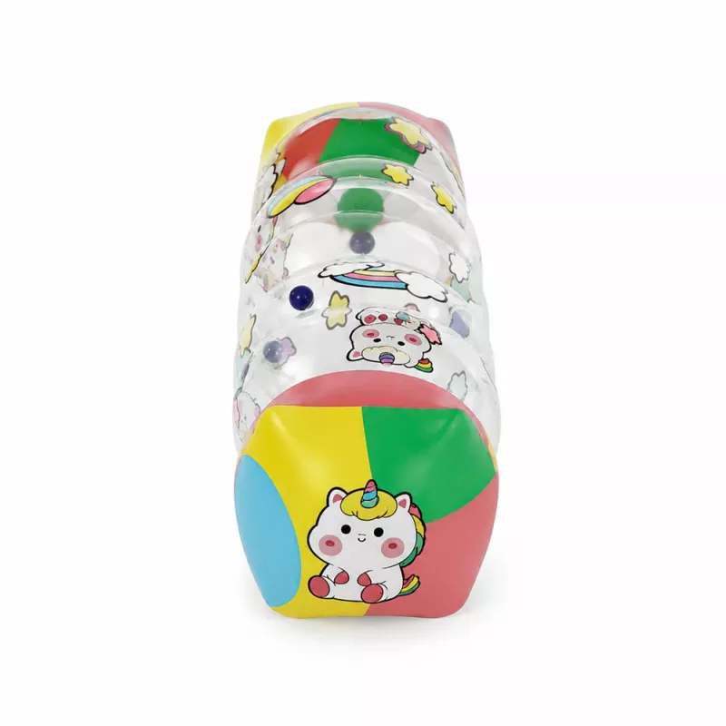 LEAN TOYS Aufblasbare Krabbelrolle für Kleinkinder Einhorn 48 x 20 cm