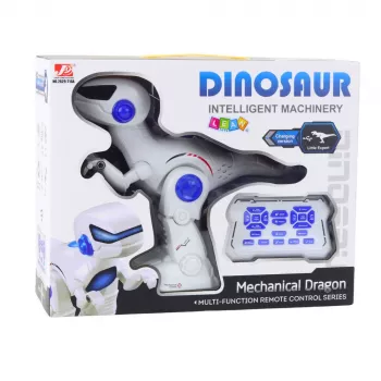 LEAN TOYS Intelligenter RC-Dinosaurier-Roboter ferngesteuerter Tyrannosaurus Rex – 2,4 GHz, LED-Augen, Brüllgeräusche