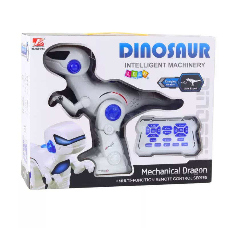 LEAN TOYS Intelligenter RC-Dinosaurier-Roboter ferngesteuerter Tyrannosaurus Rex – 2,4 GHz, LED-Augen, Brüllgeräusche