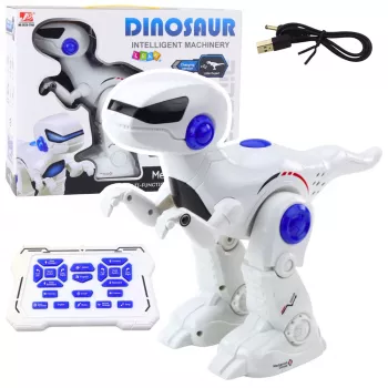 LEAN TOYS Intelligenter RC-Dinosaurier-Roboter ferngesteuerter Tyrannosaurus Rex – 2,4 GHz, LED-Augen, Brüllgeräusche