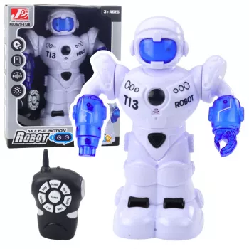 LEAN TOYS Intelligenter ferngesteuerter Roboter mit RC-Fernbedienung, Lichtern und Sounds