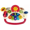 LEAN TOYS Interaktives Baby-Lenkrad mit Klavier und Tiergeräuschen Telefon