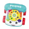 LEAN TOYS Interaktives buntes Nachzieh-Telefon-Spielzeug mit Rädern