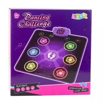 LEAN TOYS Interaktive Tanzmatte für Kinder mit Bluetooth 5.0, 5 Spielmodi & 3 Sprachen