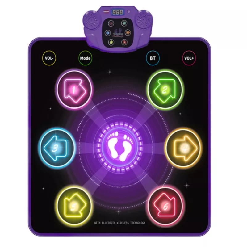 LEAN TOYS Interaktive Tanzmatte für Kinder mit Bluetooth 5.0, 5 Spielmodi & 3 Sprachen